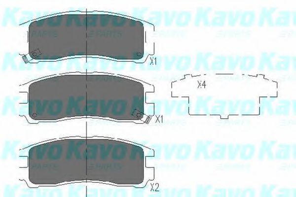 KAVO PARTS - KBP-5509 - Комплект тормозных колодок, дисковый тормоз (Тормозная система)