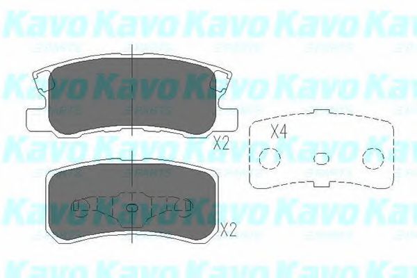 KAVO PARTS - KBP-5515 - Комплект тормозных колодок, дисковый тормоз (Тормозная система)