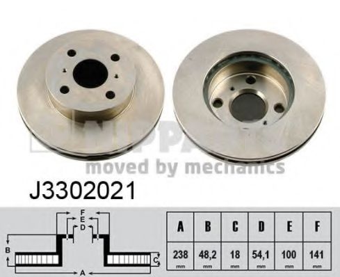 NIPPARTS - J3302021 - Тормозной диск (Тормозная система)