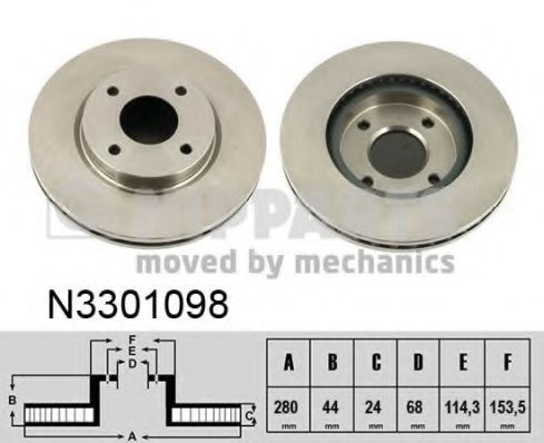 NIPPARTS - N3301098 - Тормозной диск (Тормозная система)