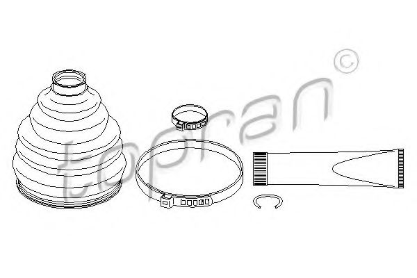 TOPRAN - 111 667 - Комплект пылника, приводной вал (Привод колеса)