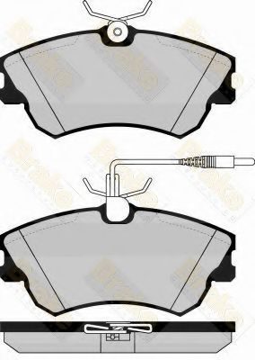 BRAKE ENGINEERING - PA1149 - Комплект тормозных колодок, дисковый тормоз (Тормозная система)