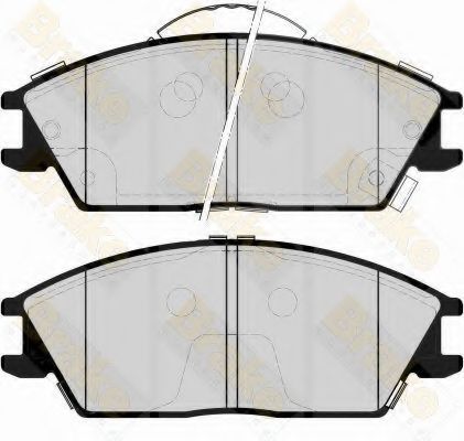 BRAKE ENGINEERING - PA1565 - Комплект тормозных колодок, дисковый тормоз (Тормозная система)