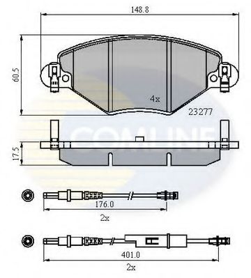 COMLINE - CBP21120 - Комплект тормозных колодок, дисковый тормоз (Тормозная система)