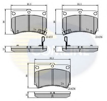 COMLINE - CBP3245 - Комплект тормозных колодок, дисковый тормоз (Тормозная система)