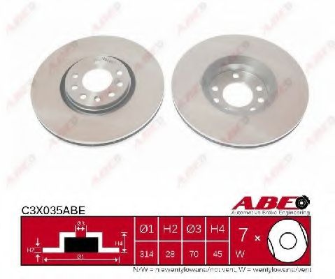 ABE - C3X035ABE - Тормозной диск (Тормозная система)