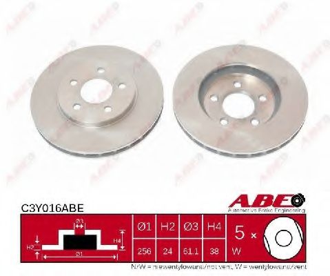 ABE - C3Y016ABE - Тормозной диск (Тормозная система)