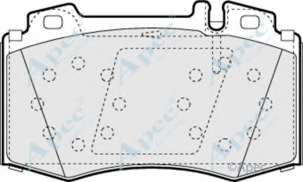 APEC BRAKING - PAD1153 - Комплект тормозных колодок, дисковый тормоз (Тормозная система)