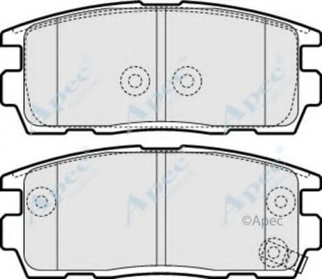 APEC BRAKING - PAD1573 - Комплект тормозных колодок, дисковый тормоз (Тормозная система)