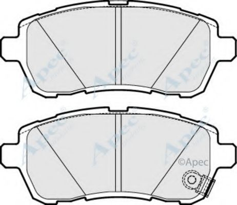 APEC BRAKING - PAD1626 - Комплект тормозных колодок, дисковый тормоз (Тормозная система)