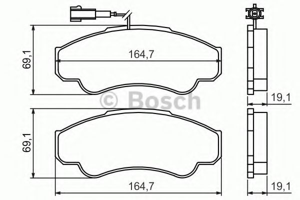 BOSCH - 0 986 424 769 - Комплект тормозных колодок, дисковый тормоз (Тормозная система)