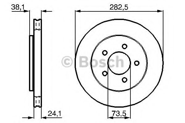 BOSCH - 0 986 478 109 - Тормозной диск (Тормозная система)