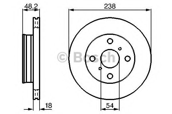 BOSCH - 0 986 478 385 - Тормозной диск (Тормозная система)