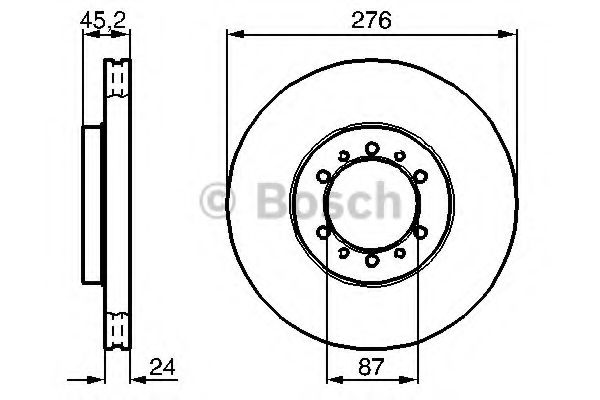 BOSCH - 0 986 478 844 - Тормозной диск (Тормозная система)