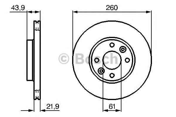 BOSCH - 0 986 479 103 - Тормозной диск (Тормозная система)