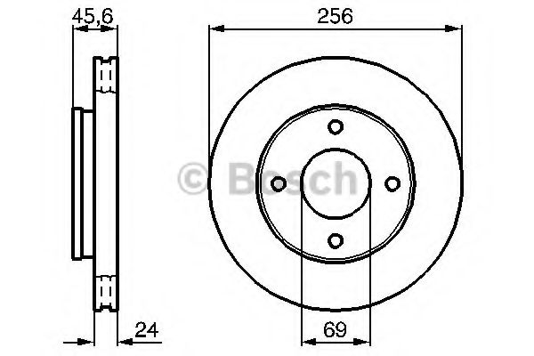 BOSCH - 0 986 479 187 - Тормозной диск (Тормозная система)