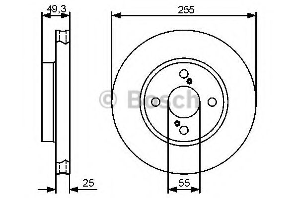 BOSCH - 0 986 479 422 - Тормозной диск (Тормозная система)