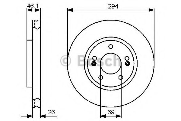 BOSCH - 0 986 479 434 - Тормозной диск (Тормозная система)