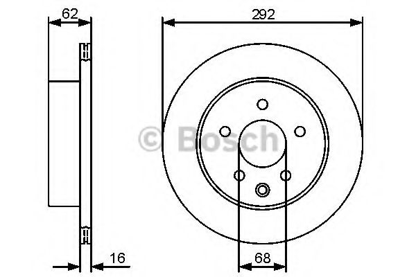 BOSCH - 0 986 479 C12 - Тормозной диск (Тормозная система)