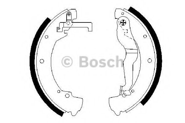 BOSCH - 0 986 487 312 - Комплект тормозных колодок (Тормозная система)