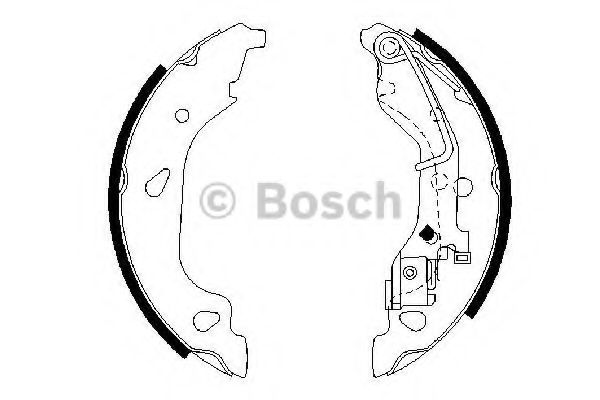 BOSCH - 0 986 487 596 - Комплект тормозных колодок (Тормозная система)