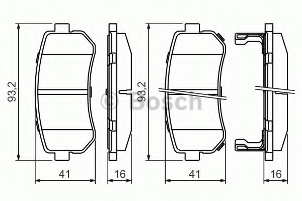 BOSCH - 0 986 494 140 - Комплект тормозных колодок, дисковый тормоз (Тормозная система)