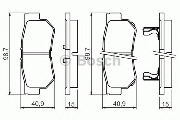 BOSCH - 0 986 494 417 - Комплект тормозных колодок, дисковый тормоз (Тормозная система)