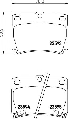 HELLA PAGID - 8DB 355 009-501 - Комплект тормозных колодок, дисковый тормоз (Тормозная система)