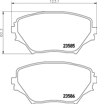 HELLA PAGID - 8DB 355 009-741 - Комплект тормозных колодок, дисковый тормоз (Тормозная система)