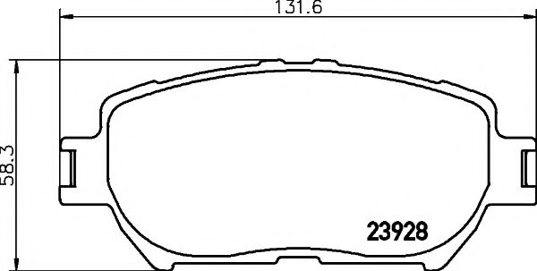 HELLA PAGID - 8DB 355 010-431 - Комплект тормозных колодок, дисковый тормоз (Тормозная система)