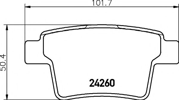 HELLA PAGID - 8DB 355 012-171 - Комплект тормозных колодок, дисковый тормоз (Тормозная система)