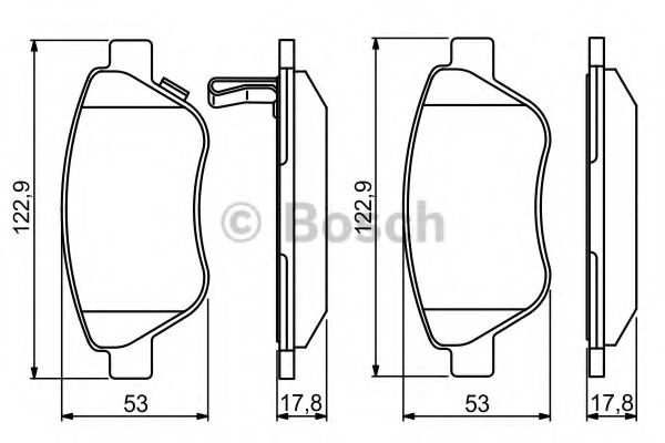 BOSCH - 0 986 495 237 - Комплект тормозных колодок, дисковый тормоз (Тормозная система)