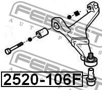 FEBEST - 2520-106F - Несущий / направляющий шарнир (Подвеска колеса)