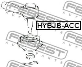 FEBEST - HYBJB-ACC - Ремкомплект, наконечник поперечной рулевой тяги (Рулевое управление)