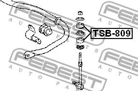 FEBEST - TSB-809 - Подвеска, стойка вала (Подвеска колеса)