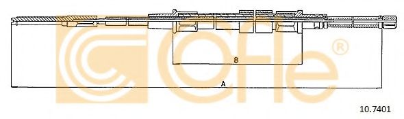 COFLE - 10.7401 - Трос, стояночная тормозная система (Тормозная система)