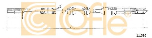 COFLE - 11.592 - Трос, стояночная тормозная система (Тормозная система)