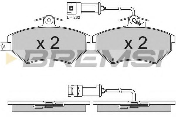 BREMSI - BP2644 - Комплект тормозных колодок, дисковый тормоз (Тормозная система)