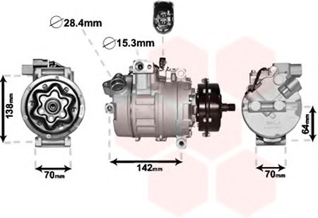 VAN WEZEL - 5800K087 - Компрессор, кондиционер (Кондиционер)