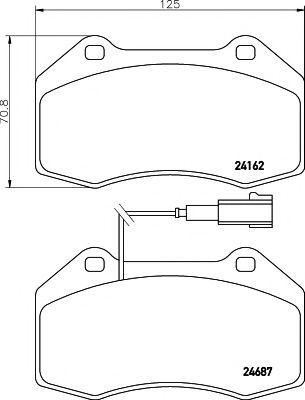 TEXTAR - 2416202 - Комплект тормозных колодок, дисковый тормоз (Тормозная система)