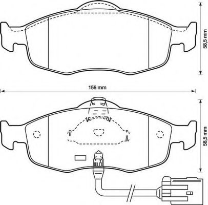 BENDIX - 571522B - Комплект тормозных колодок, дисковый тормоз