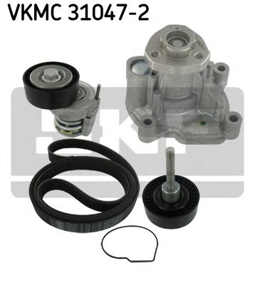 SKF - VKMC 31047-2 - Водяной насос + комплект ручейковых ремней (Охлаждение)