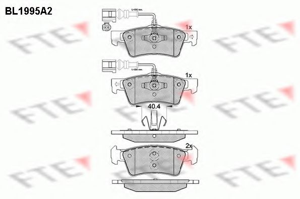 FTE - BL1995A2 - Комплект тормозных колодок, дисковый тормоз (Тормозная система)