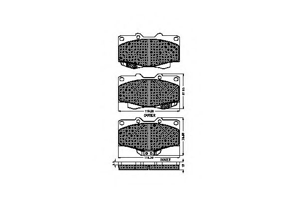 SPIDAN - 30958 - Комплект тормозных колодок, дисковый тормоз