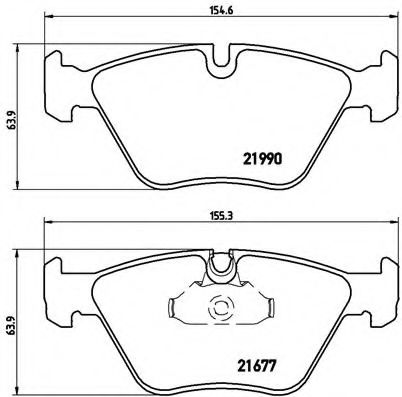 BREMBO - P 06 065 - Комплект тормозных колодок, дисковый тормоз (Тормозная система)