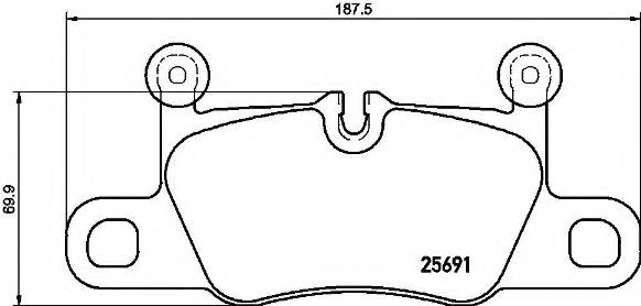 BREMBO - P 65 031 - Комплект тормозных колодок, дисковый тормоз (Тормозная система)