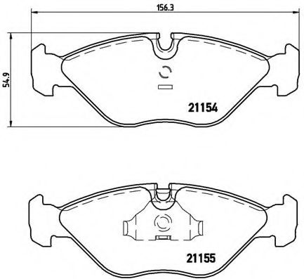 BREMBO - P 71 005 - Комплект тормозных колодок, дисковый тормоз (Тормозная система)