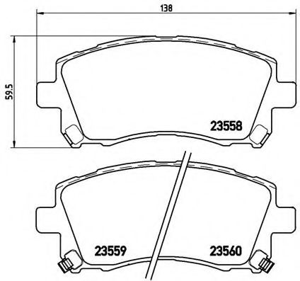 BREMBO - P 78 010 - Комплект тормозных колодок, дисковый тормоз (Тормозная система)