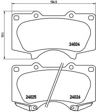 BREMBO - P 83 066 - Комплект тормозных колодок, дисковый тормоз (Тормозная система)