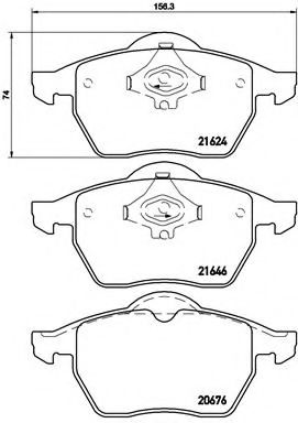 BREMBO - P 85 036 - Комплект тормозных колодок, дисковый тормоз (Тормозная система)